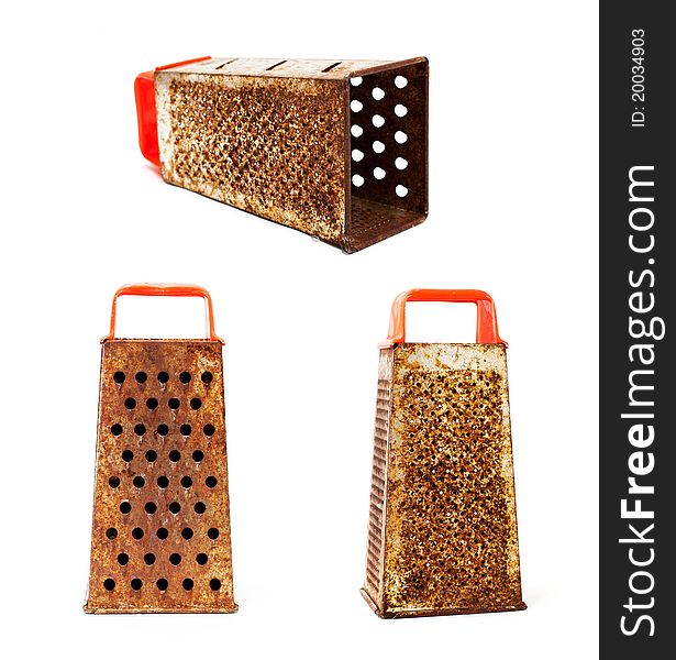 Rusty kitchen grater.