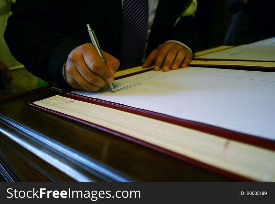 Witness Signature Of Wedding Register.