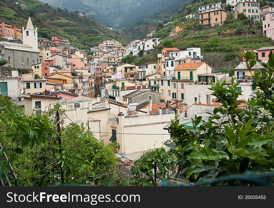 Italian valley town of Riomaggiore.