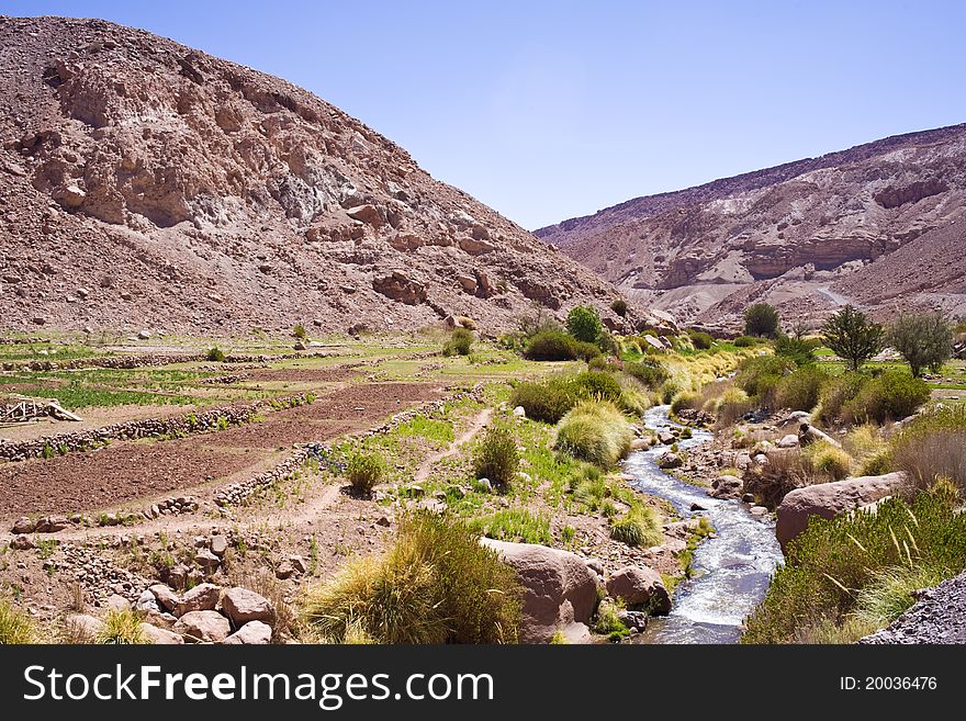 Incredible mountain landscape at atacama desert