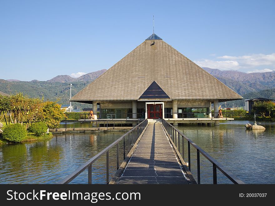 An art house built in the pond