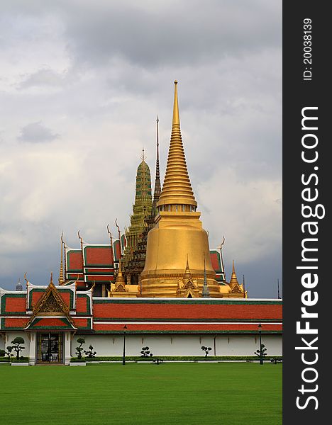 The Temple of the Emerald Buddha (Wat Phra Kaeo) is a popular landmark in Bangkok