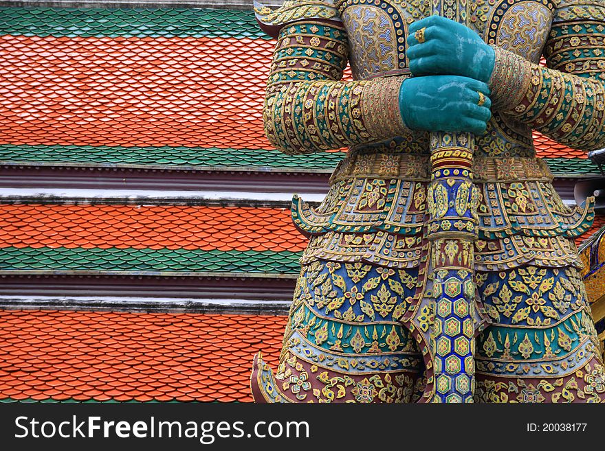 Giant stand in Wat Phakeaw, Bangkok, Thailand Photo taken on: June 6th, 2011. Giant stand in Wat Phakeaw, Bangkok, Thailand Photo taken on: June 6th, 2011