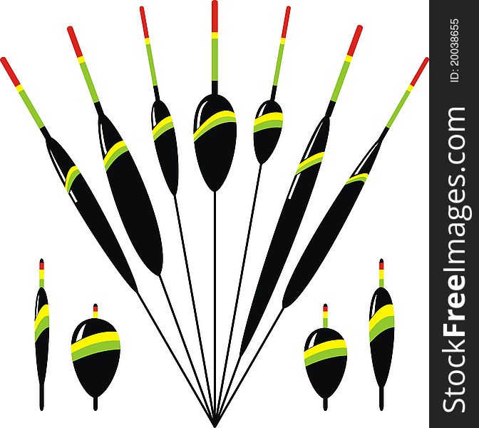 Set of fishing floats