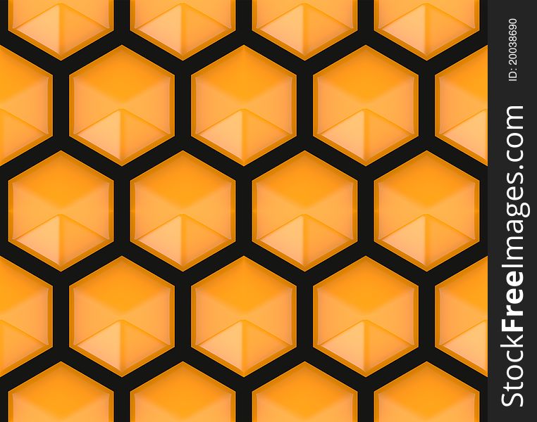 Texture made with hexagon orange pattern. Texture made with hexagon orange pattern