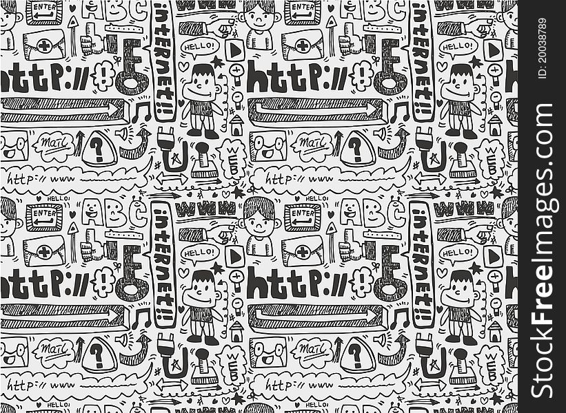 Seamless web pattern, drawing