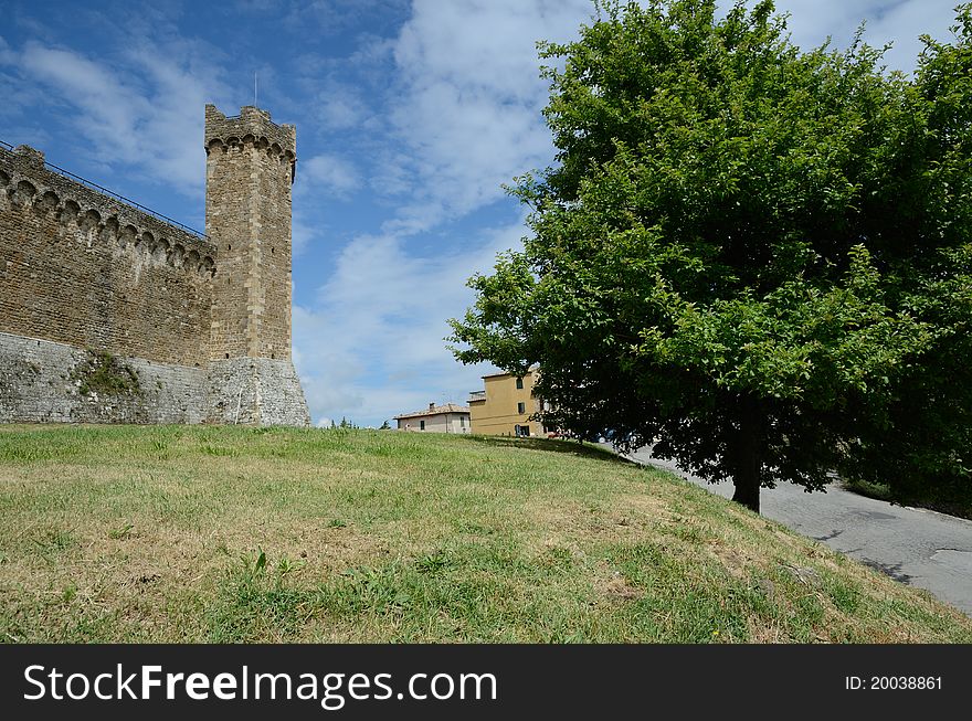 A famous medieval castle in Tuscany. A famous medieval castle in Tuscany