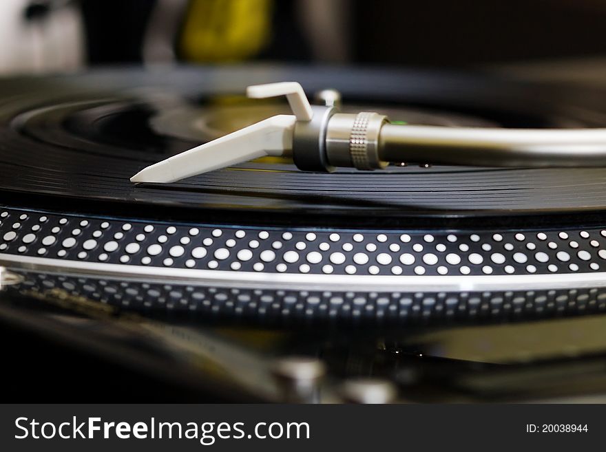 Turntable Playing Vinyl Record