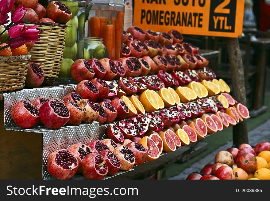 Fresh fruits at the market