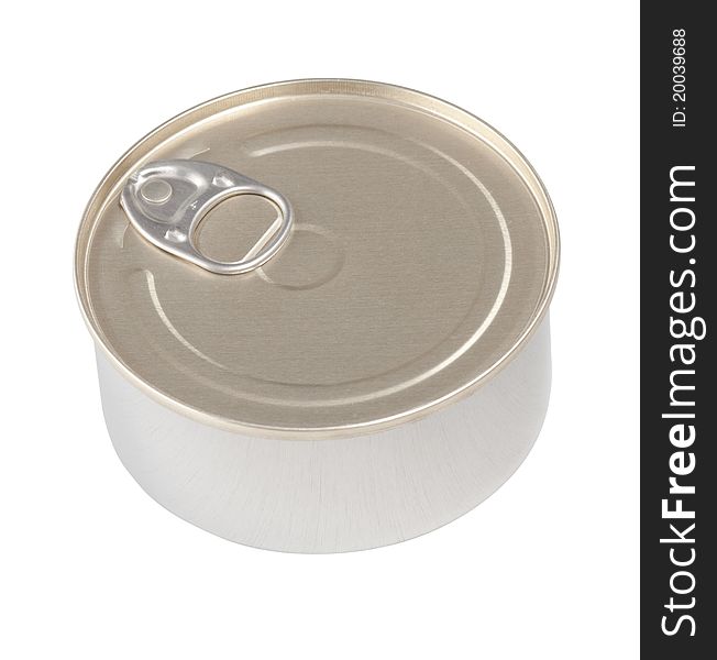 Food tin can isolated with clipping path included