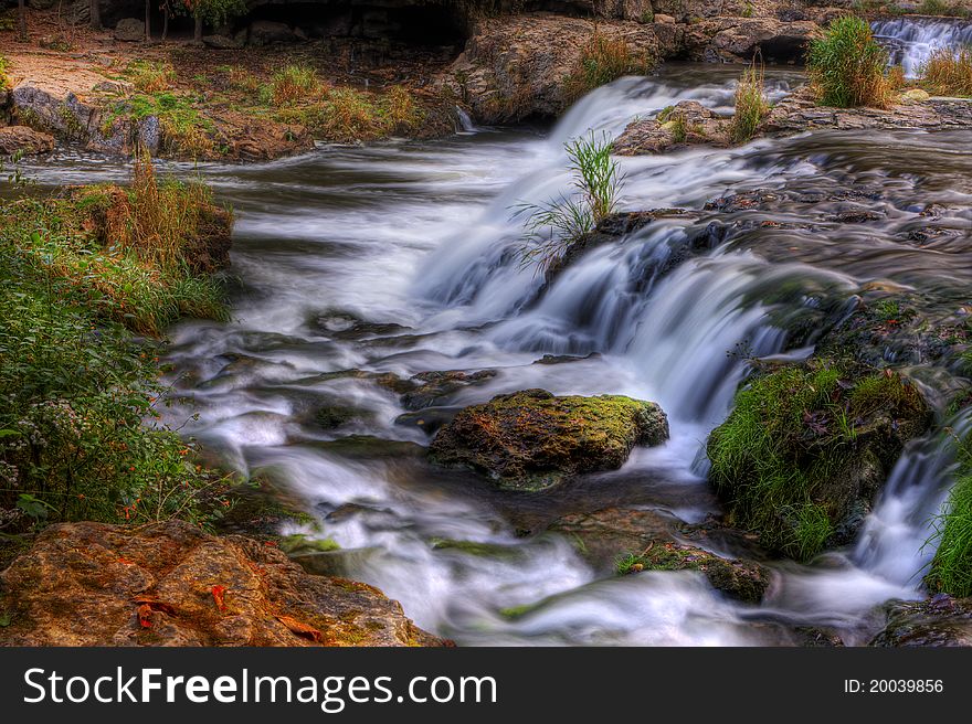 Colorful Scenic Waterfall In HDR