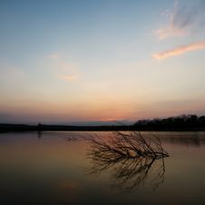 Tranquil Scene Of Sunset At The Lake Stock Images Tranquil Scene Of Sunset At The Lake Stock Images