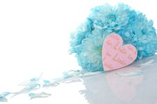 Yellow Chrysanthemums With Two Red Hearts Stock Images Yellow Chrysanthemums With Two Red Hearts Stock Images