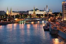 Russia, Moscow, Night View Stock Images Russia, Moscow, Night View Stock Images