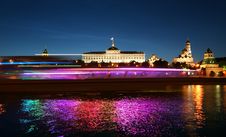 Night View Of The Moskva River And Kremlin Royalty Free Stock Images Night View Of The Moskva River And Kremlin Royalty Free Stock Images