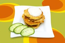 Traditional Delicious Potato Pancakes Royalty Free Stock Photography Traditional Delicious Potato Pancakes Royalty Free Stock Photography