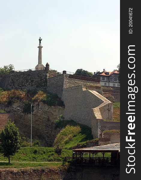 Kalemegdan fortress, Belgrade from Danube river, Serbia