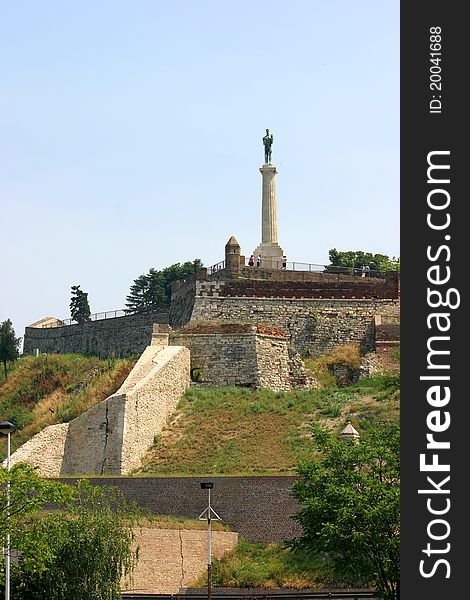 Kalemegdan fortress, Belgrade from Danube river, Serbia