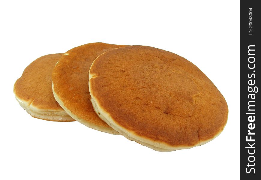 Pancakes on a whtie background