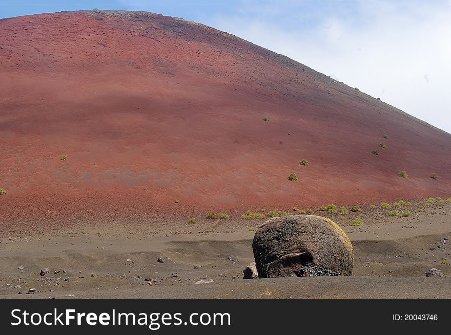 Volcanic crater. Timanfaya national park. Lanzarote .June 2011