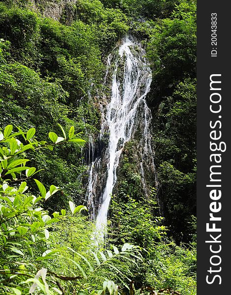 Waterfall nearby WuLong, Chongqing Down from the mountains of the waterfall