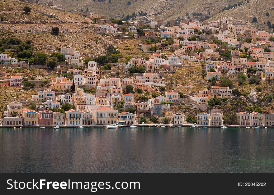Small houses at Symi, Greece. Small houses at Symi, Greece