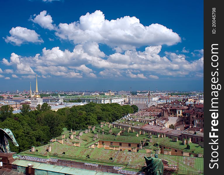 View from top of St. Isaac's Cathedral in St. Petersburg. View from top of St. Isaac's Cathedral in St. Petersburg