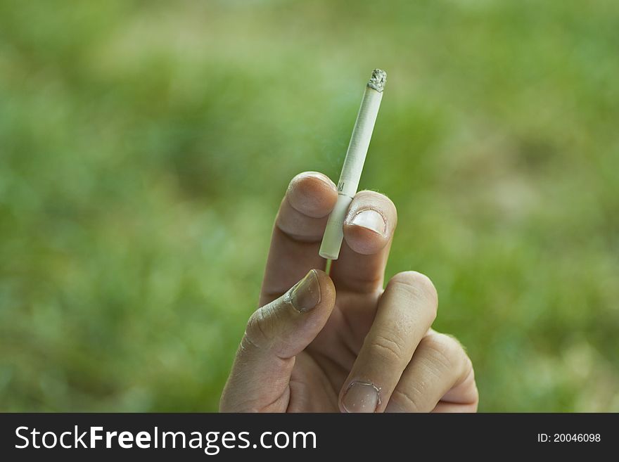 Image Of Cigarette In Hand