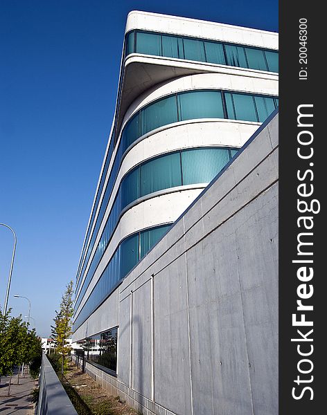 Facade of the Diputación de Granada office windows. Facade of the Diputación de Granada office windows