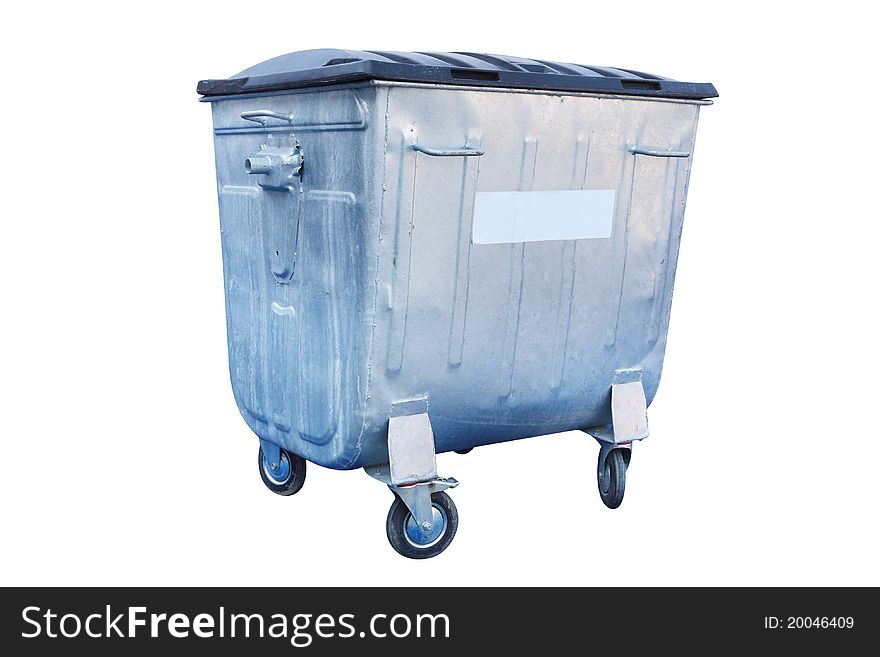 The image of refuse bin under the white background