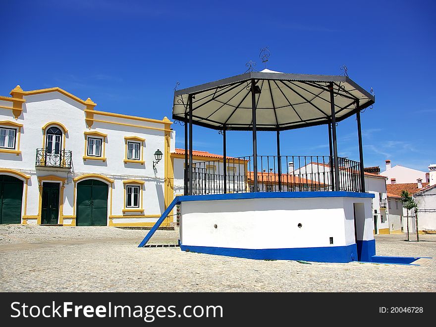 Landscape of Alegrete square,Alentejo region, Portugal. Landscape of Alegrete square,Alentejo region, Portugal.
