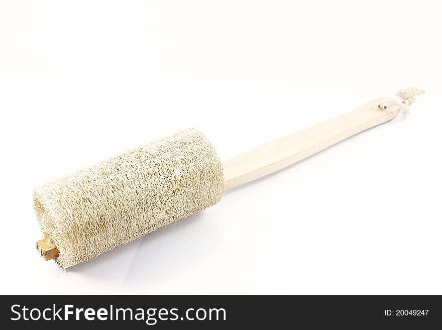 The Brush luffa on the white background. The Brush luffa on the white background.
