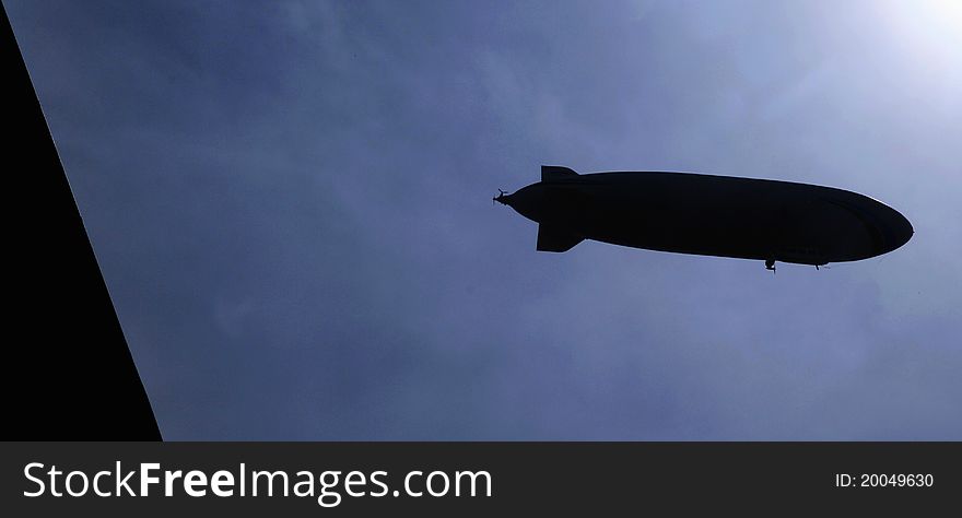 A Zeppelin Flight - zeppelin silhouette