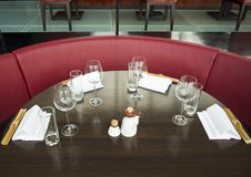 Closeup Of Table Setting At A Restaurant Royalty Free Stock Photography