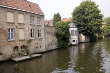 Canal In Brugge, Belgium Royalty Free Stock Photography Canal In Brugge, Belgium Royalty Free Stock Photography