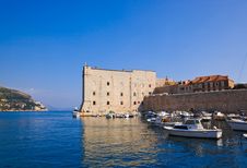 Port At Town Dubrovnik In Croatia Stock Images Port At Town Dubrovnik In Croatia Stock Images