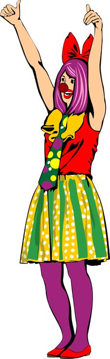Girl Clown Royalty Free Stock Images