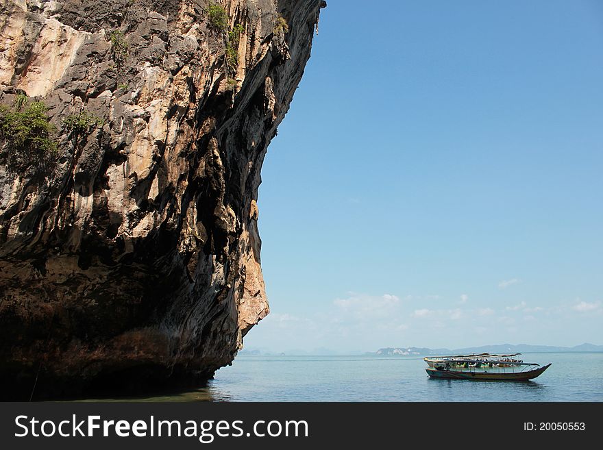 Boat in Phang Nga bay