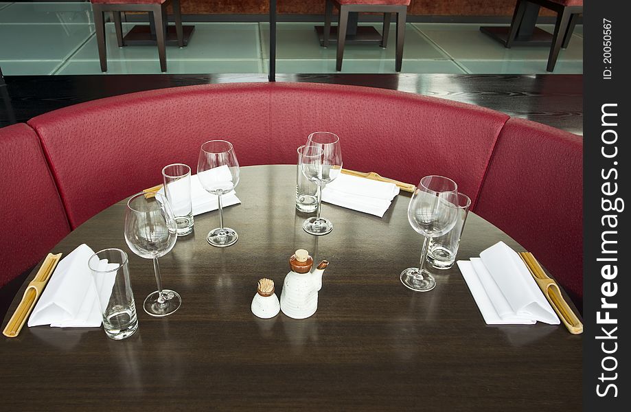 Closeup Of Table Setting At A Restaurant