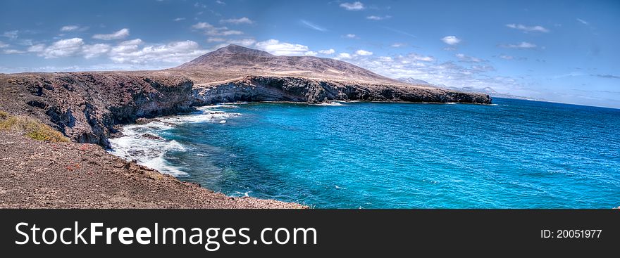 Coastal landscape in los ajaches, lanzarote, canary islands. Coastal landscape in los ajaches, lanzarote, canary islands