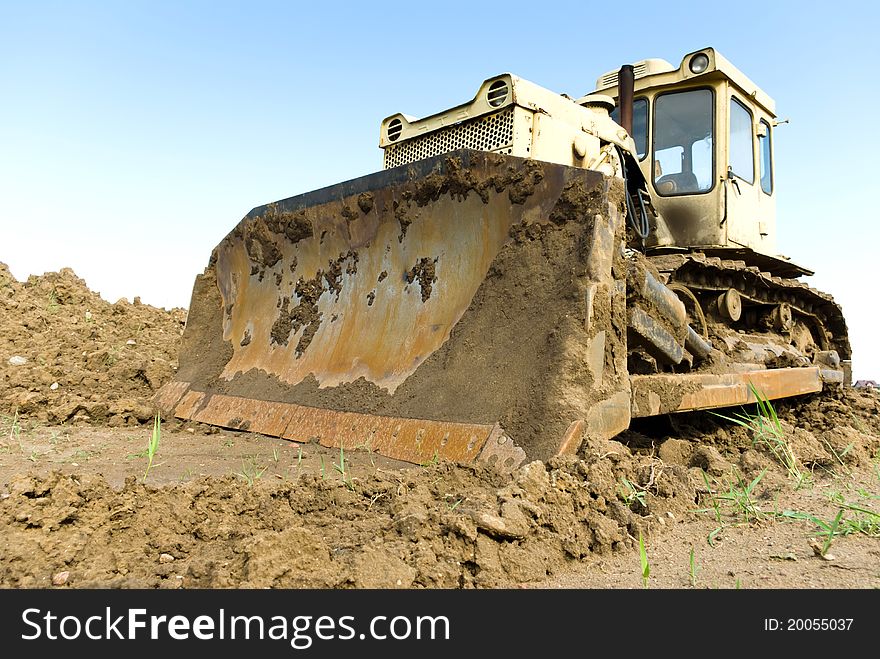 Digger, Heavy Duty construction equipment parked at work site