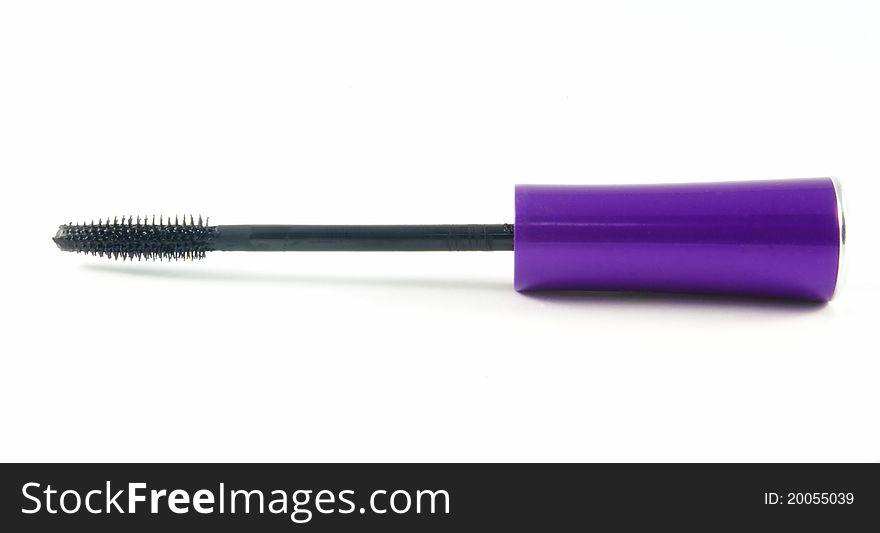 Cosmetic mascara isolated over white