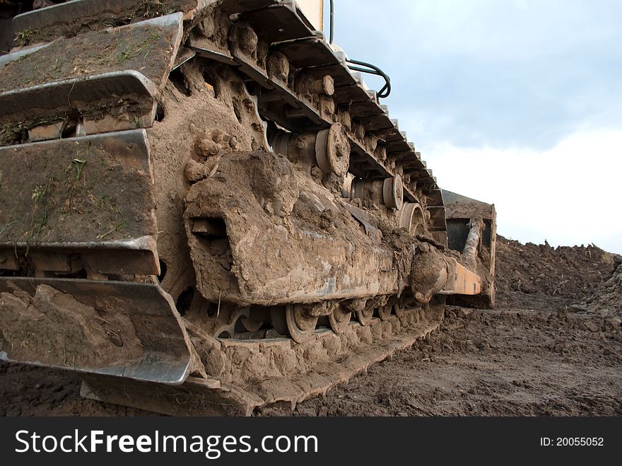 Digger, Heavy Duty construction equipment parked at work site