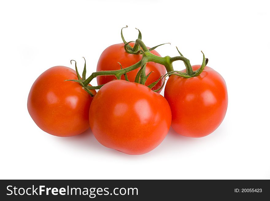 Cherry tomato isolated on a white background