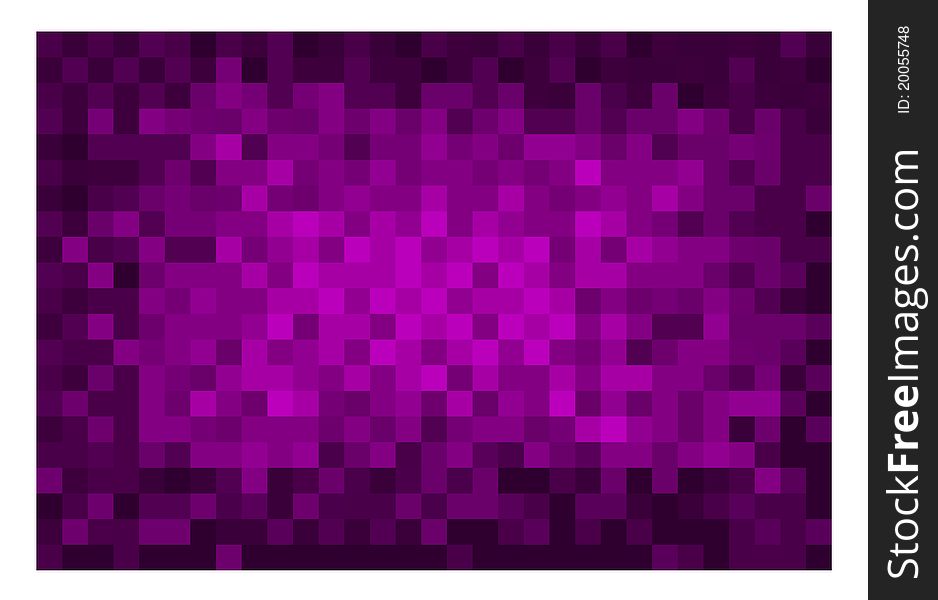 A mosaic background made from squares in a violet color. A mosaic background made from squares in a violet color