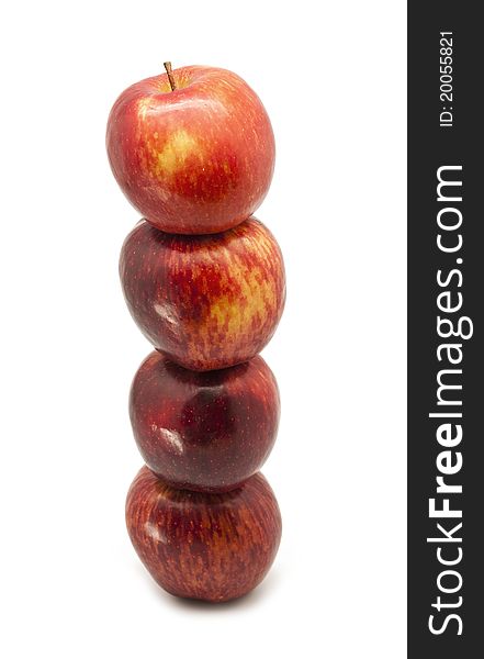 Isolated Stacked Apples