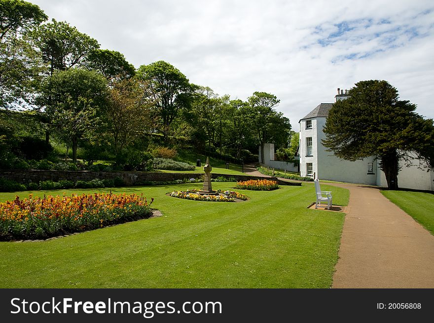 Lovely gardens at north berwick in scotland. Lovely gardens at north berwick in scotland