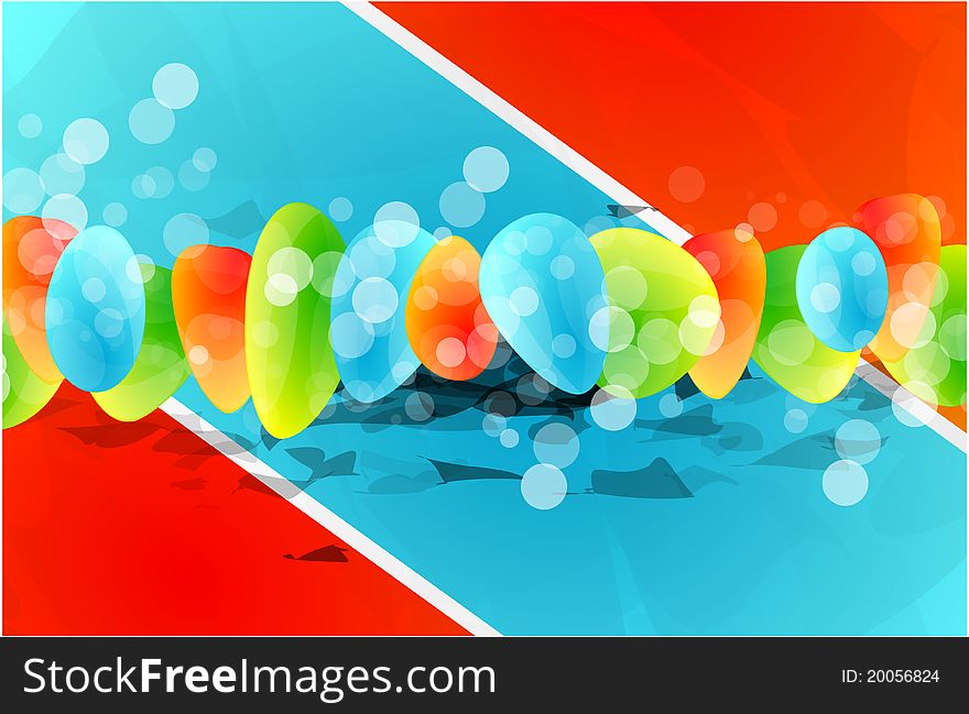 Vector Glass Shapes Background