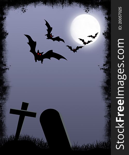 Halloween. invitation card for the party or background, with the elements of the halloween. Halloween. invitation card for the party or background, with the elements of the halloween