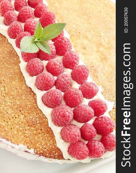 Cake With  Raspberries